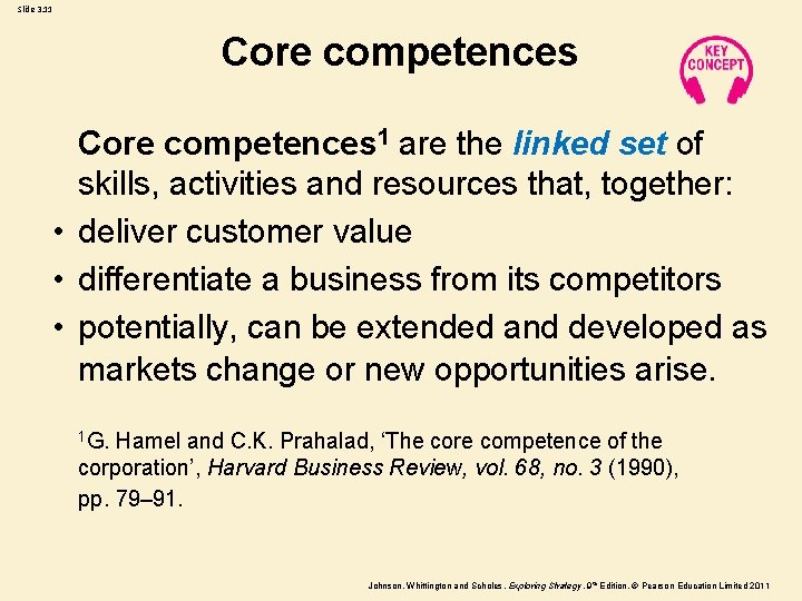 Slide 3. 11 Core competences 1 are the linked set of skills, activities and