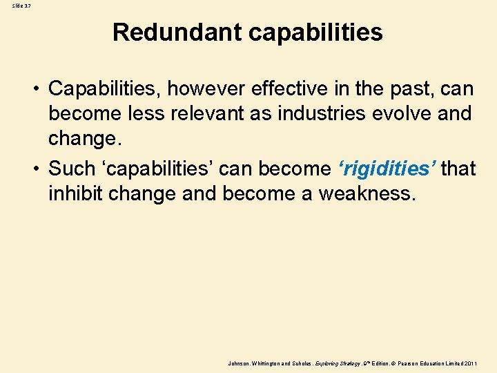 Slide 3. 7 Redundant capabilities • Capabilities, however effective in the past, can become
