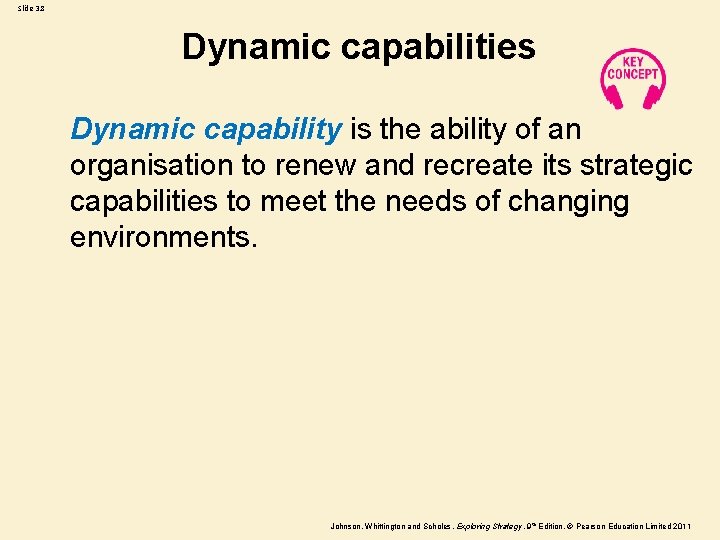Slide 3. 8 Dynamic capabilities Dynamic capability is the ability of an organisation to