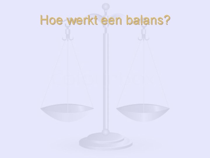 Hoe werkt een balans? 