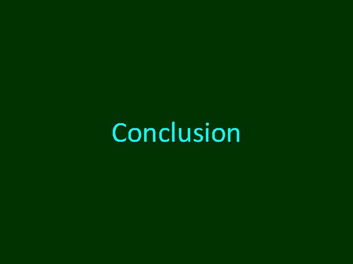 Conclusion 