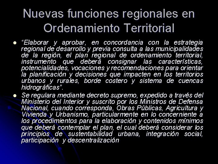 Sistema Regional de Planificacin Sistema de Planificacin l