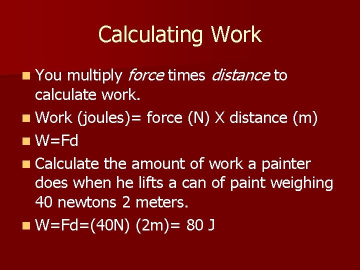 Work and Machines Chapter 5 Sections 1 3