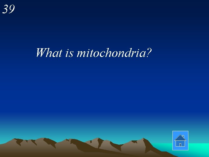 39 What is mitochondria? 