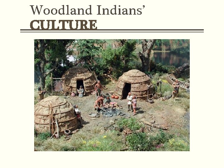 Woodland Indians’ CULTURE 