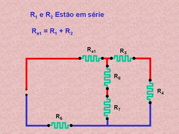 R 1 e R 2 Estão em série Re 1 = R 1 +