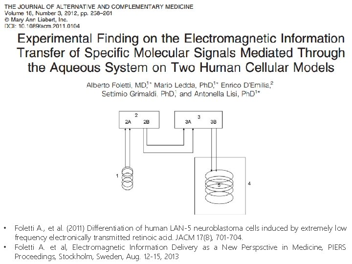  • • Foletti A. , et al. (2011) Differentiation of human LAN-5 neuroblastoma