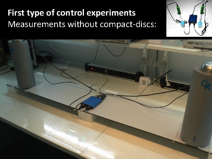 First type of control experiments Measurements without compact-discs: 