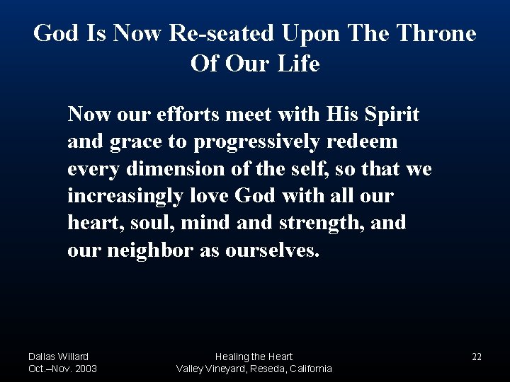 God Is Now Re-seated Upon The Throne Of Our Life Now our efforts meet God Is Now Re-seated Upon The Throne Of Our Life Now our efforts meet