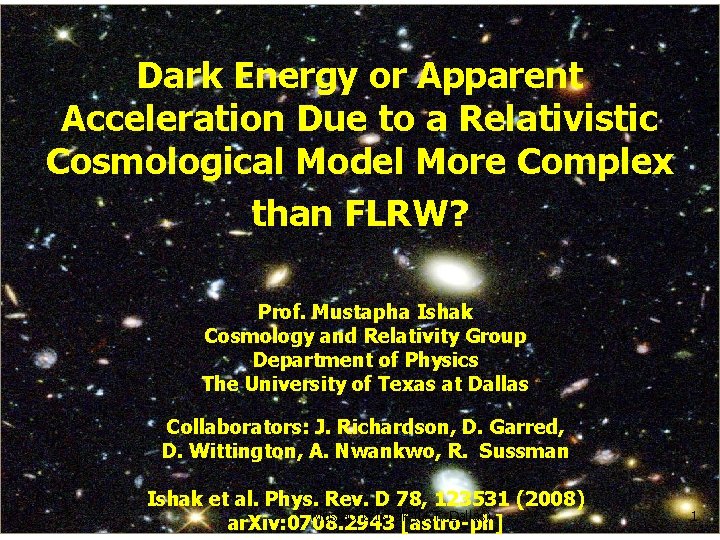 Dark Energy or Apparent Acceleration Due to a Relativistic Cosmological Model More Complex than