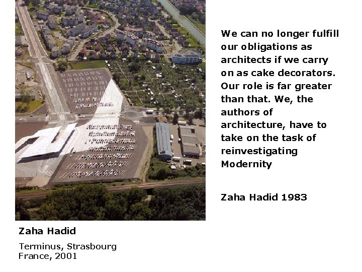 We can no longer fulfill our obligations as architects if we carry on as