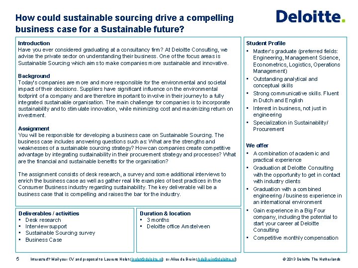 How could sustainable sourcing drive a compelling business case for a Sustainable future? Introduction
