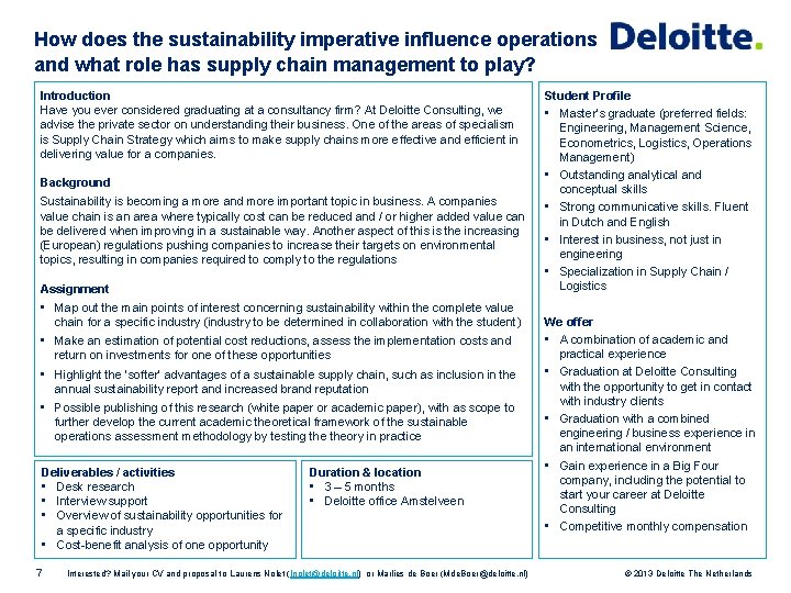 How does the sustainability imperative influence operations and what role has supply chain management