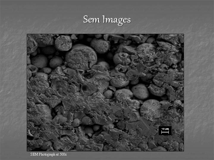 Sem Images SEM Photograph at 500 x Sem Images SEM Photograph at 500 x