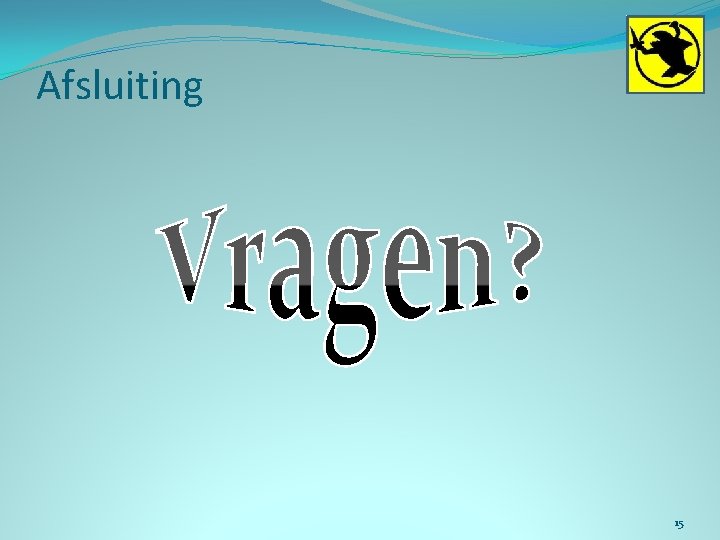 Afsluiting 15 