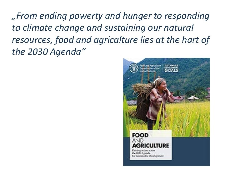 „From ending powerty and hunger to responding to climate change and sustaining our natural