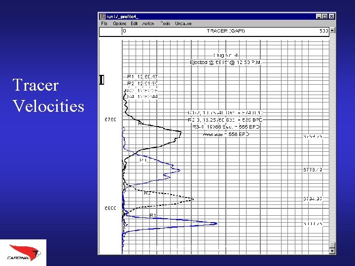 Tracer Velocities CARDINAL SURVEYS COMPANY 