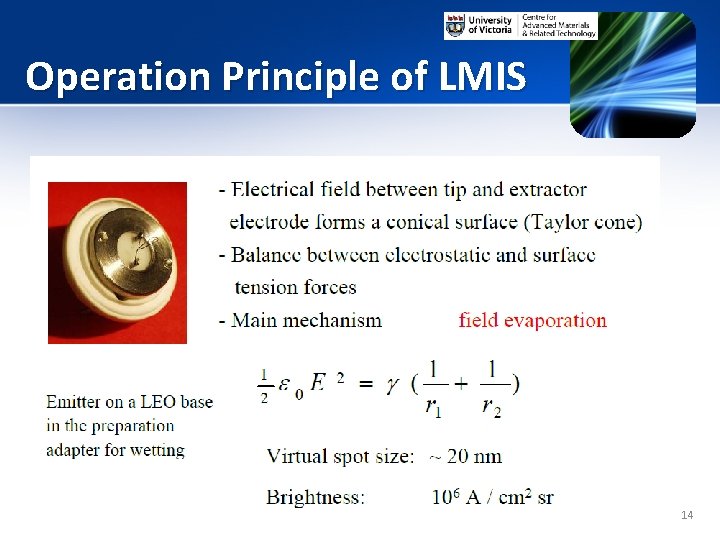 Operation Principle of LMIS 14 