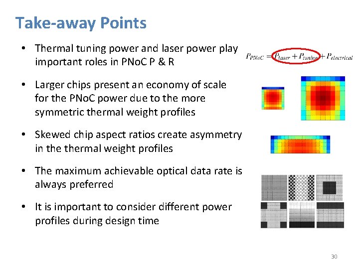 Take-away Points • Thermal tuning power and laser power play important roles in PNo.