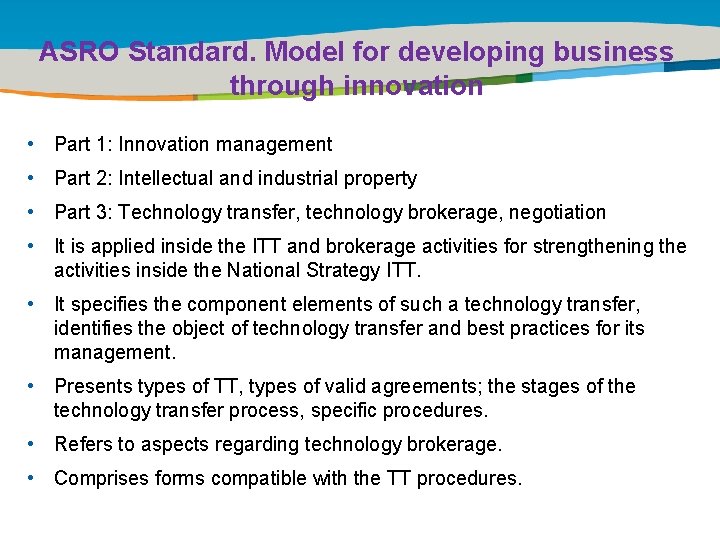 Title of the presentation | Date |0 ASRO Standard. Model for developing business through