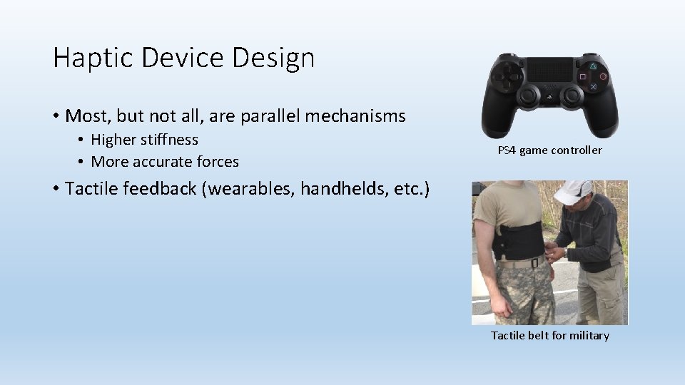 Robotic Applications Haptic Technology By Sam Mc Donald