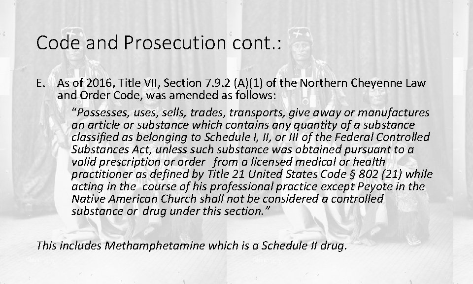 Code and Prosecution cont. : E. As of 2016, Title VII, Section 7. 9. Code and Prosecution cont. : E. As of 2016, Title VII, Section 7. 9.