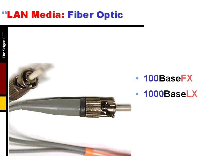 The Saigon CTT }LAN Media: Fiber Optic • 100 Base. FX • 1000 Base.