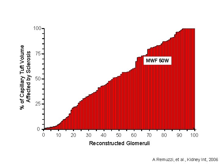 % of Capillary Tuft Volume Affected by Sclerosis 100 75 MWF 50 W 50