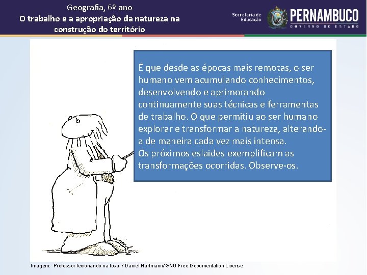 Geografia, 6º ano O trabalho e a apropriação da natureza na construção do território