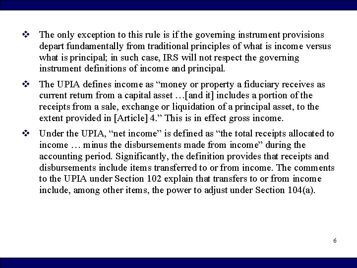 The Uniform Principal and Act Never Confuse