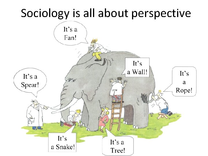 Sociology is all about perspective 