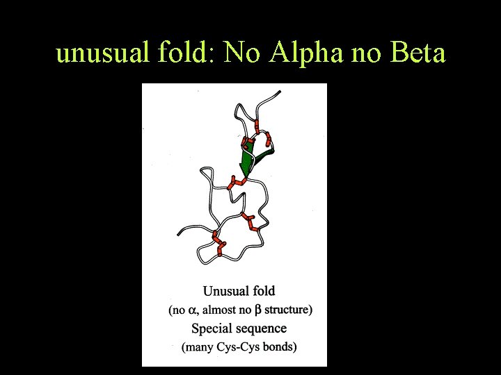 unusual fold: No Alpha no Beta unusual fold: No Alpha no Beta