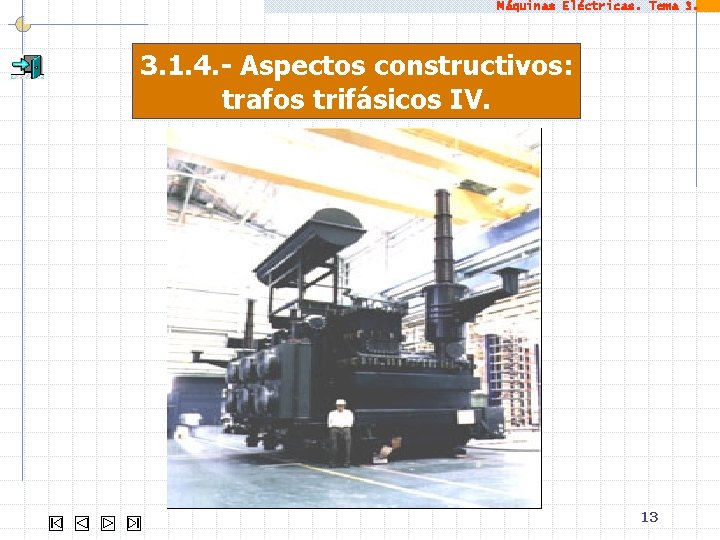 Máquinas Eléctricas. Tema 3. 1. 4. - Aspectos constructivos: trafos trifásicos IV. 13 