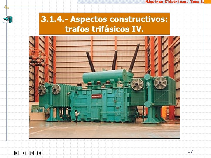 Máquinas Eléctricas. Tema 3. 1. 4. - Aspectos constructivos: trafos trifásicos IV. 17 