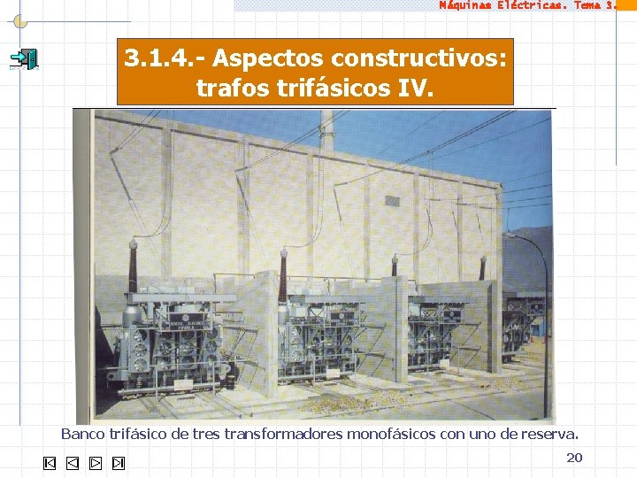 Máquinas Eléctricas. Tema 3. 1. 4. - Aspectos constructivos: trafos trifásicos IV. Banco trifásico