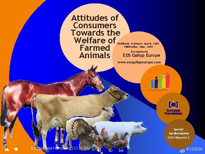 Attitudes of Consumers Towards the Welfare of Farmed Animals Fieldwork: February - March, 2005