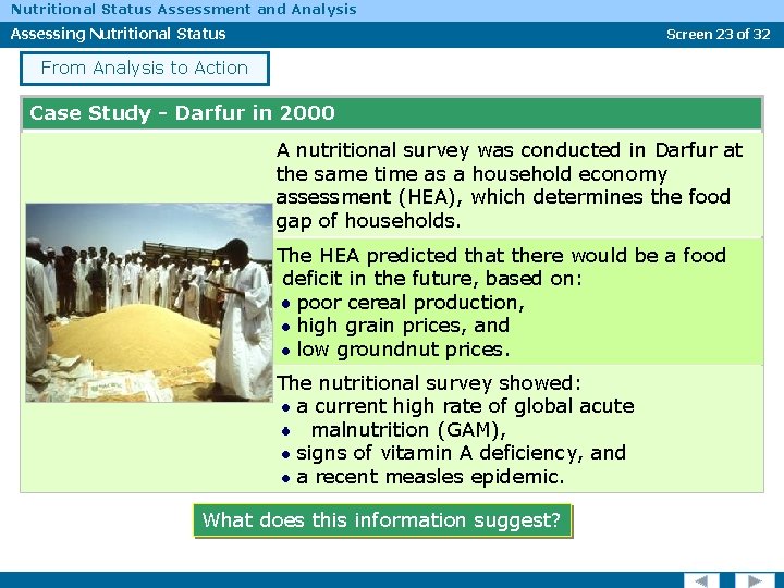 Nutritional Status Assessment and Analysis Assessing Nutritional Status Screen 23 of 32 From Analysis