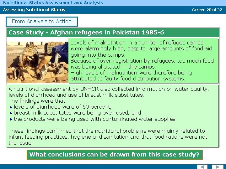 Nutritional Status Assessment and Analysis Assessing Nutritional Status Screen 28 of 32 From Analysis