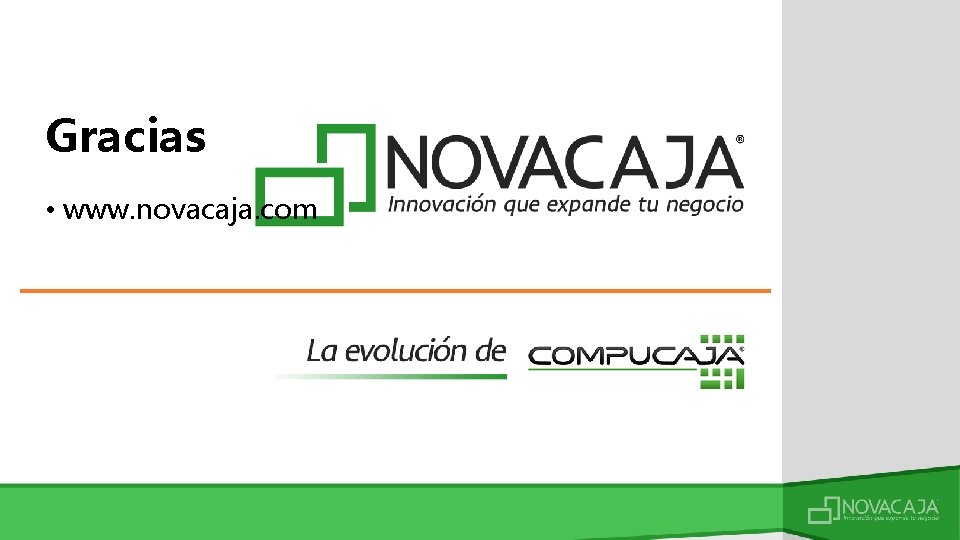 Gracias • www. novacaja. com 