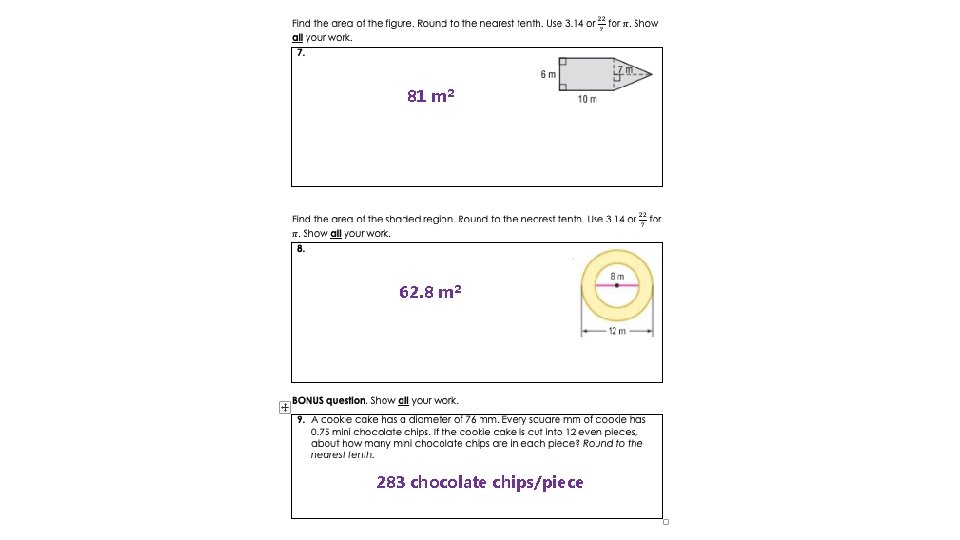 81 m 2 62. 8 m 2 283 chocolate chips/piece 34 