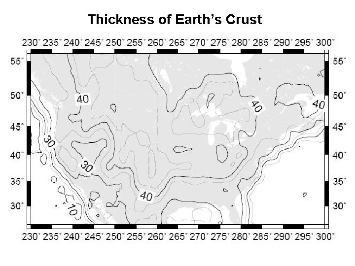 Thickness of Earth’s Crust 