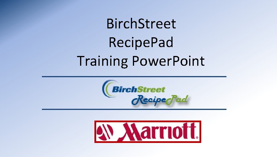 Birch. Street Recipe. Pad Training Power. Point 