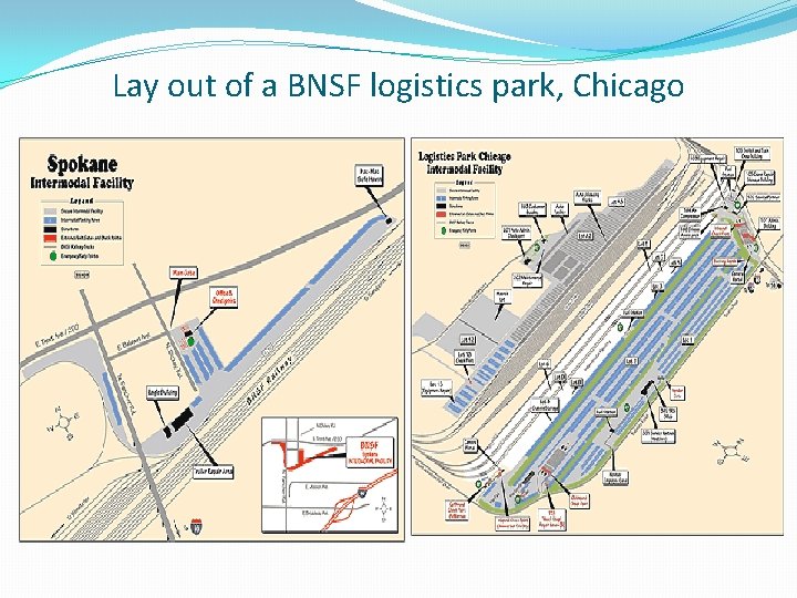 Lay out of a BNSF logistics park, Chicago 