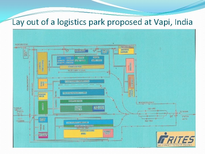 Lay out of a logistics park proposed at Vapi, India 