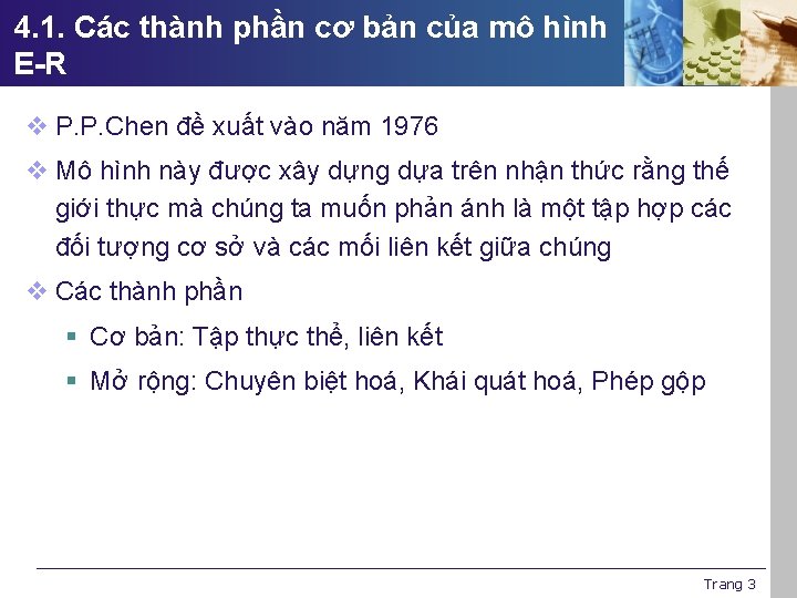 4. 1. Các thành phần cơ bản của mô hình E-R v P. P.