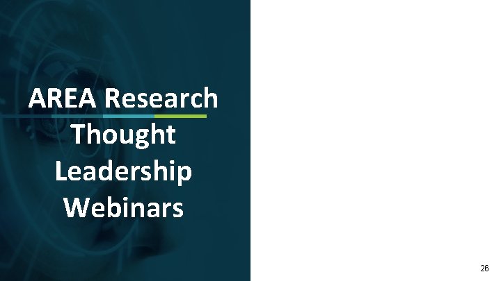 AREA Research Thought Leadership Webinars 26 