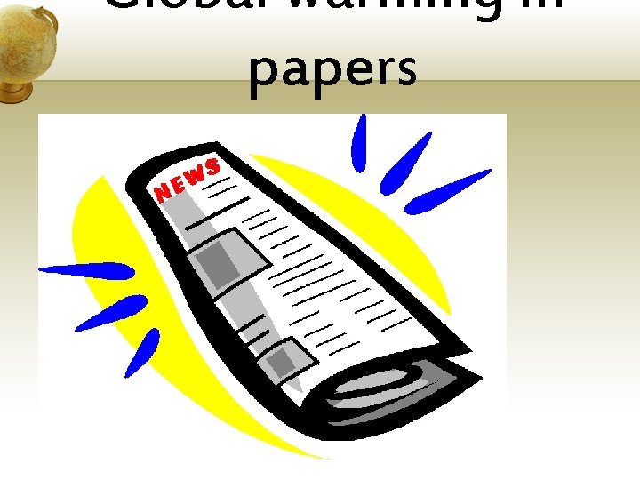 Global warming in papers 