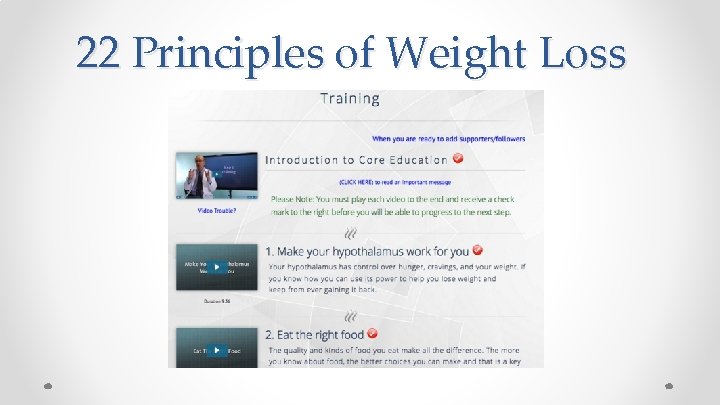 22 Principles of Weight Loss 