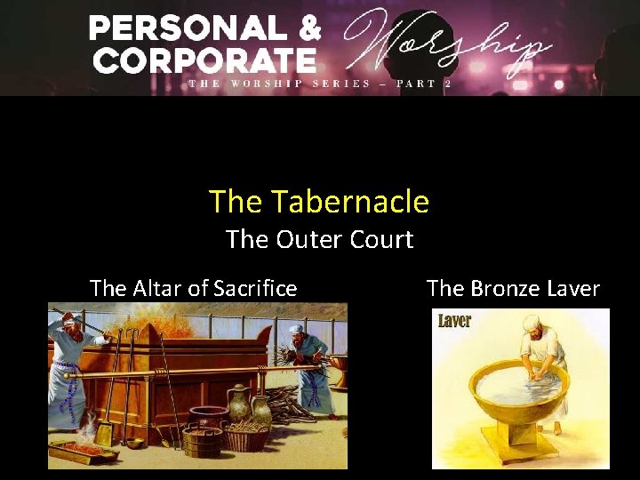 The Tabernacle The Outer Court The Altar of Sacrifice The Bronze Laver 