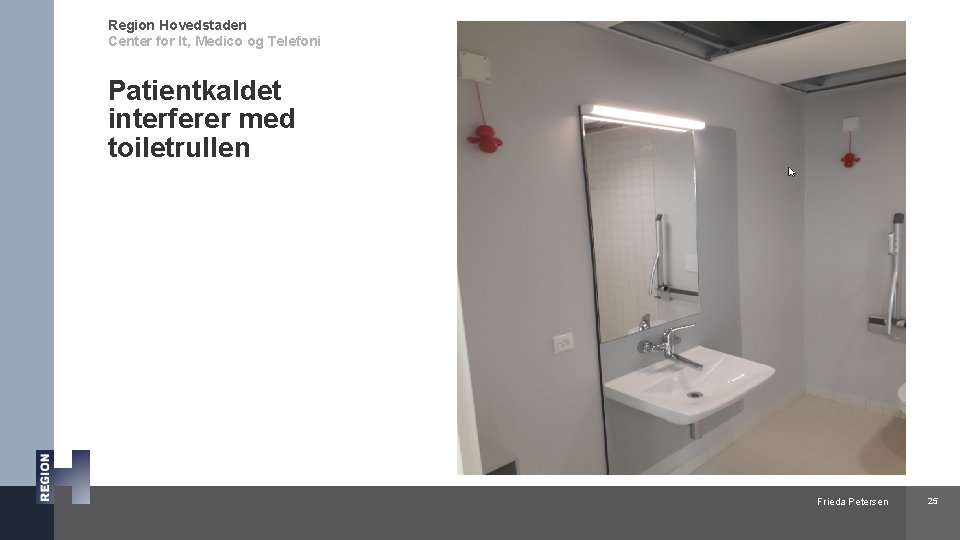 Region Hovedstaden Center for It, Medico og Telefoni Patientkaldet interferer med toiletrullen Frieda Petersen